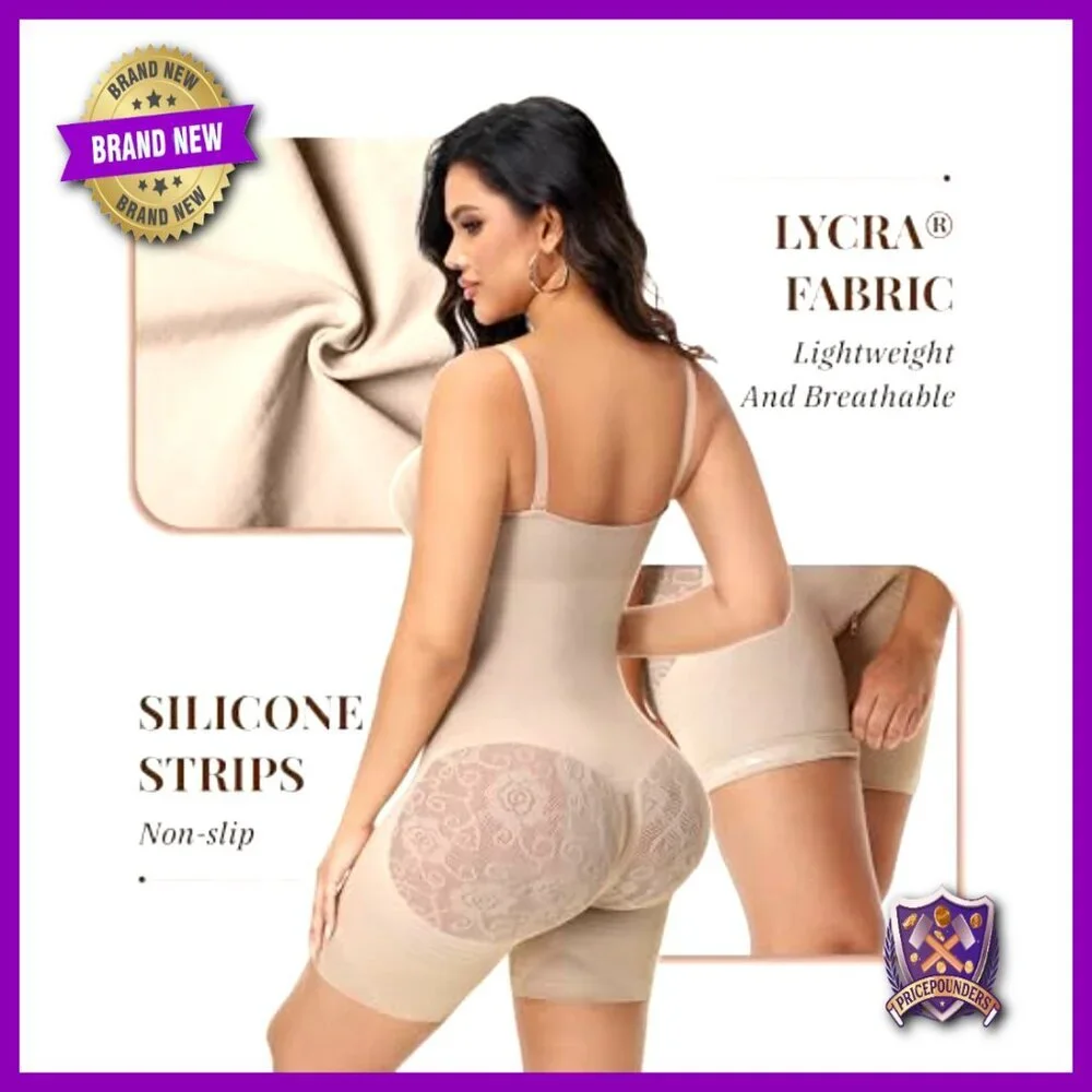 Seamless Shapewear Bodysuit Tummy Control Butt Lifting Full Body Shaper